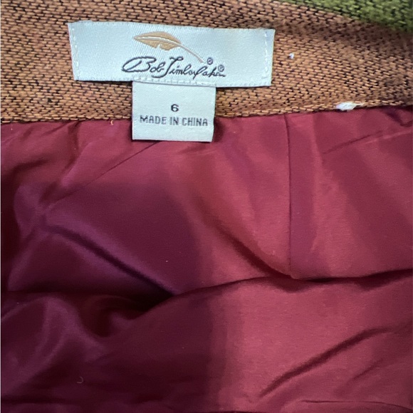 Womens multi colored mini skirt Size 6 Western Aztec Fringe Fully lined - Picture 4 of 13